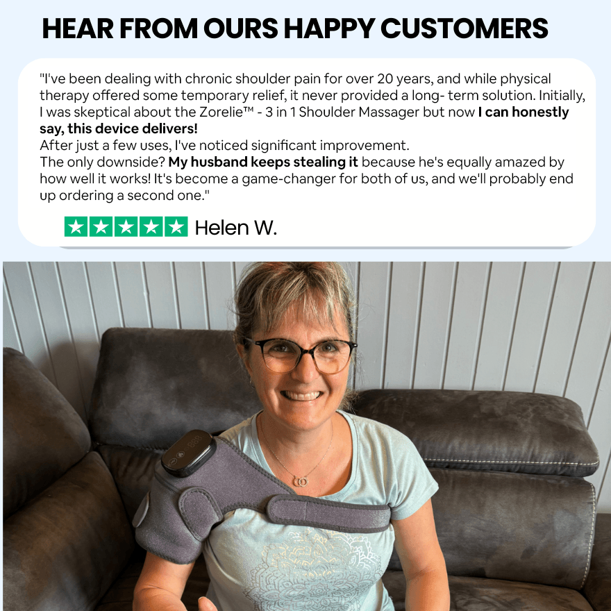 FlexiRelief™ 3-in-1 Shoulder Massager – Heat, Vibration &amp; Kneading Therapy for Pain Relief