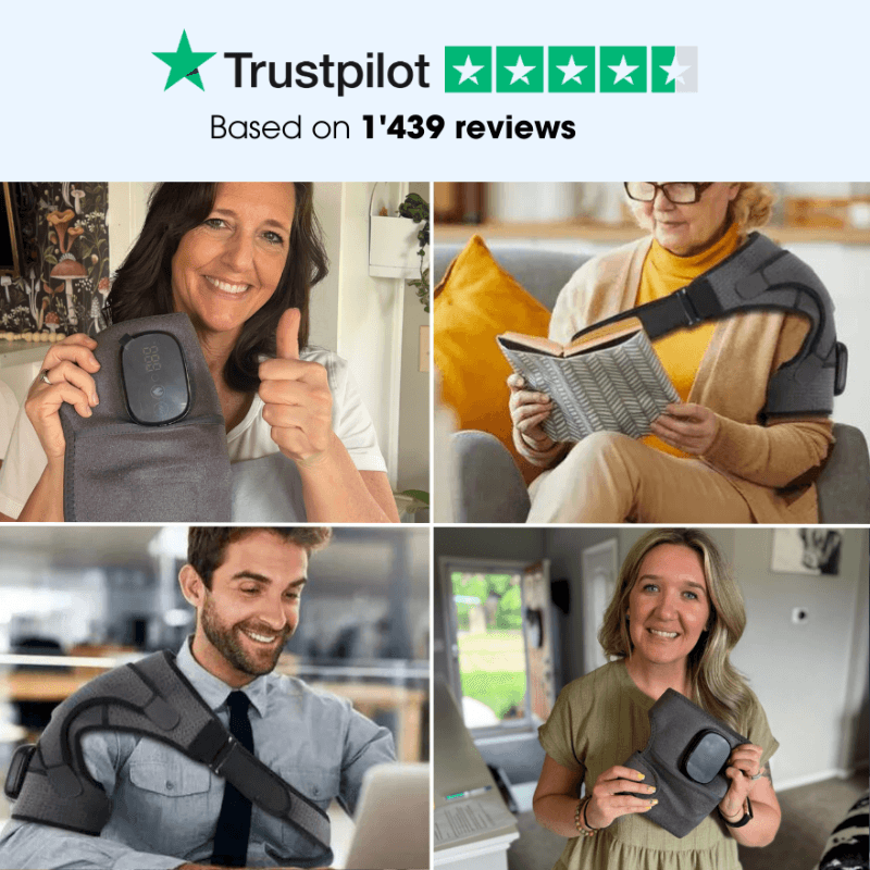 FlexiRelief™ 3-in-1 Shoulder Massager – Heat, Vibration &amp; Kneading Therapy for Pain Relief