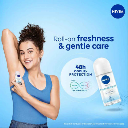 Nivea Fresh Natural Roll On 48 H Smooth &amp; Beautiful Underarms For Women